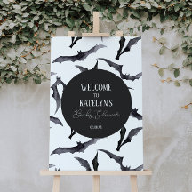 Halloween Bats Baby Dusche Begrüßungszeichen