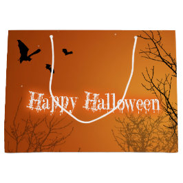 Halloween Bats & Bäume - Große Geschenktasche Große Geschenktüte