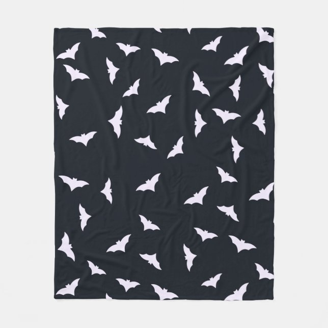 Halloween Bats Black Fleece Blanket (Vorderseite)