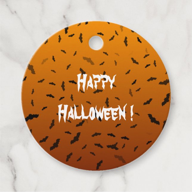 Halloween Bats Geschenkanhänger (Vorderseite)