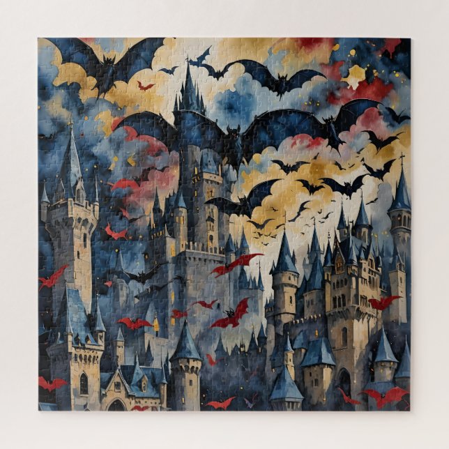 Halloween Bats Gouache Jigsaw Puzzle (Vertikal)