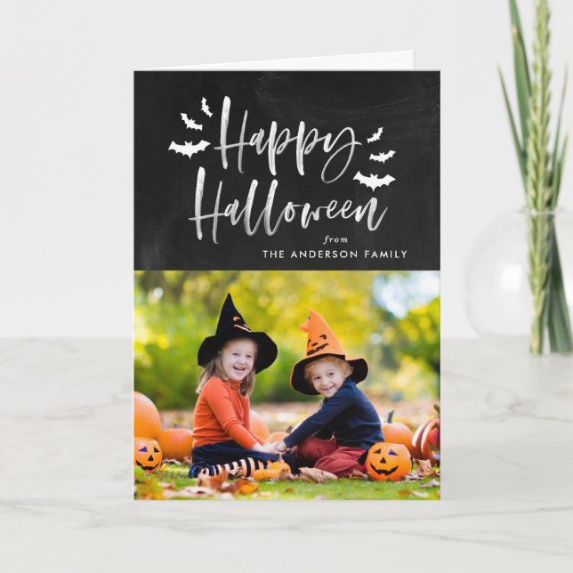 Halloween Bats | Halloween Photo Karte (Vorderseite)