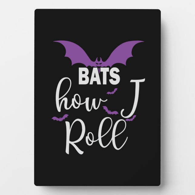 Halloween Bats How I Roll Birthday Fotoplatte (Vorderseite)