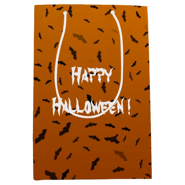 Halloween Bats Mittlere Geschenktüte (Vorderseite)
