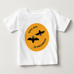 Halloween Bats Orange Baby T-shirt
