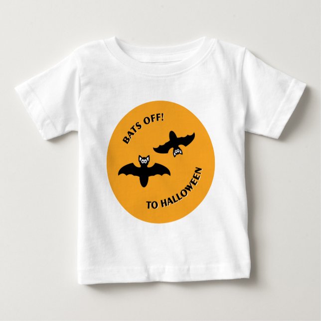 Halloween Bats Orange Baby T-shirt (Vorderseite)