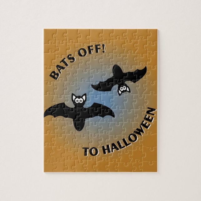 Halloween Bats Orange Blue (Vertikal)