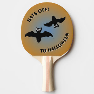 Halloween Bats Orange Blue Tischtennis Schläger