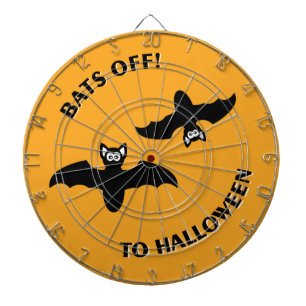Halloween Bats Orange Dartscheibe