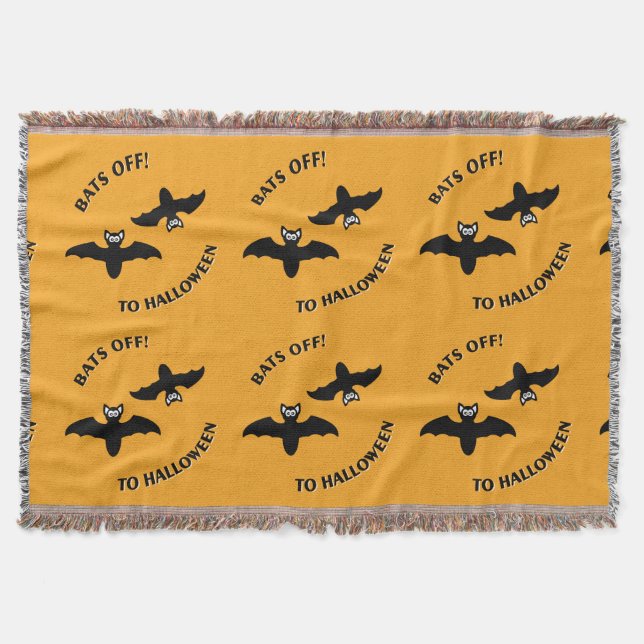 Halloween Bats Orange Decke (Vorderseite)