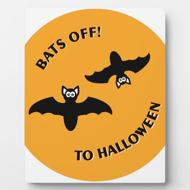 Halloween Bats Orange Fotoplatte (Vorderseite)