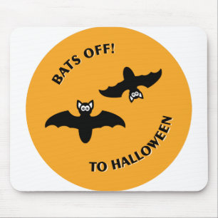 Halloween Bats Orange Mousepad