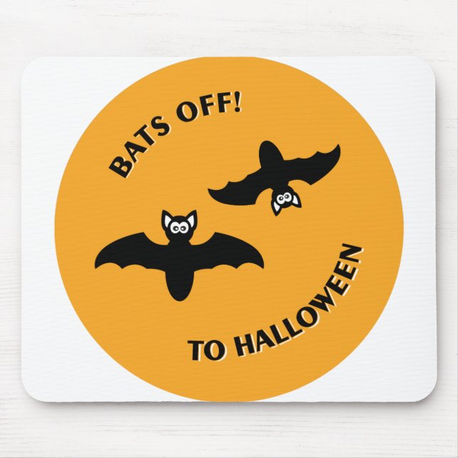 Halloween Bats Orange Mousepad (Vorne)