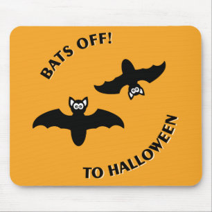 Halloween Bats Orange Mousepad