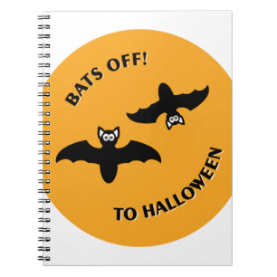 Halloween Bats Orange Notizblock