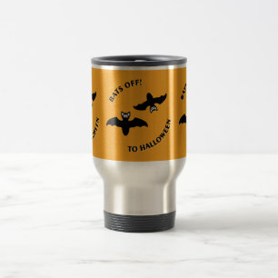 Halloween Bats Orange Reisebecher