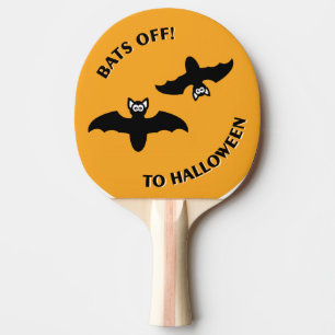 Halloween Bats Orange Tischtennis Schläger