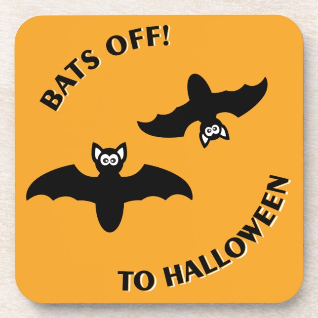 Halloween Bats Orange Untersetzer (Vorderseite)