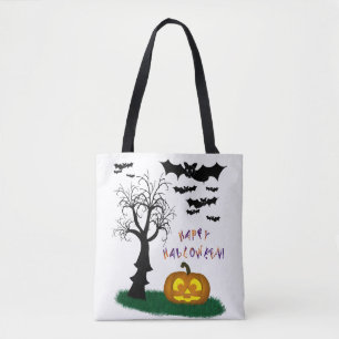 Halloween Bats Pumpkin Spooky Tree Tasche