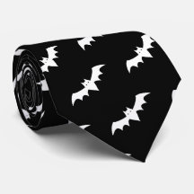 Halloween Bats Schwarz-weiß Pattern Neck Tie