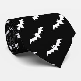 Halloween Bats Schwarz-weiß Pattern Neck Tie Krawatte