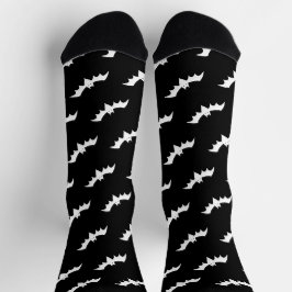 Halloween Bats Schwarz-weiße Mustersocken Socken