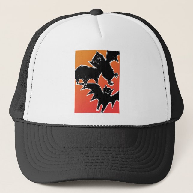 Halloween Bats Truckerkappe (Vorderseite)