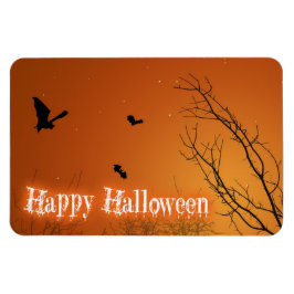Halloween Bats und Bäume Magnet