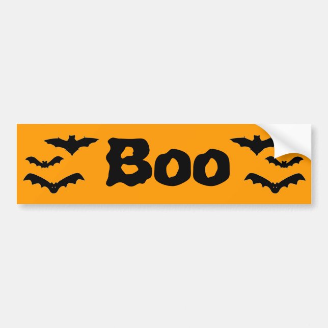 Halloween Batty "Boo" Autoaufkleber (Vorne)