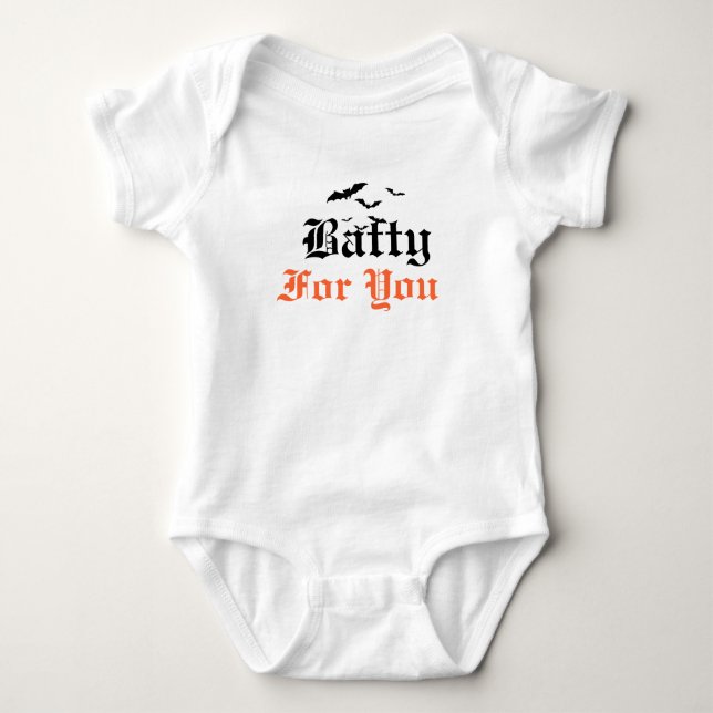 Halloween Batty für Dich Säugling Strampler (Vorderseite)