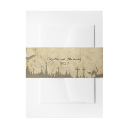 Halloween Bauchband mit Friedhof Einladungsbanderole