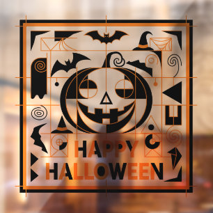 Halloween Bauhaus Pumpkin Fensteraufkleber