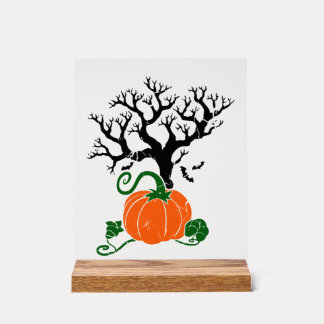 Halloween-Baum Herbst-Shirts Halloween-Sweatshirt Acrylschild