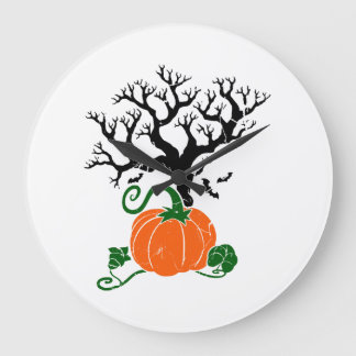 Halloween-Baum Herbst-Shirts Halloween-Sweatshirt Große Wanduhr