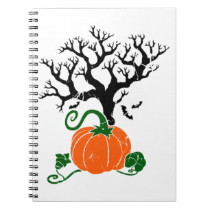 Halloween-Baum Herbst-Shirts Halloween-Sweatshirt Notizblock