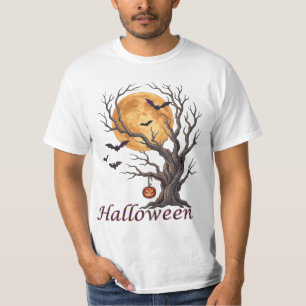 Halloween-Baum und Kürbis Jack-o'-Lantern T-Shirt