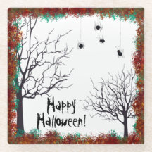 Halloween-Baumspinnen, die Herbstspäne hassen