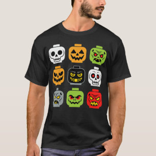 Halloween-Bauziegel-Kopf Erwachsene Männer Jugend  T-Shirt