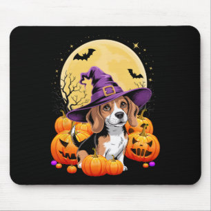 Halloween-Beagle Kürbiskostüm für Damen Mousepad
