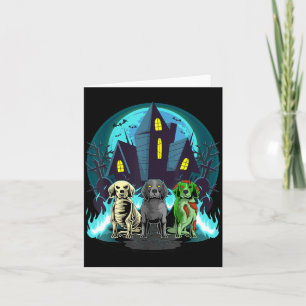 Halloween-Beagles Zombie-Skelett Schwarzer Beagle- Karte
