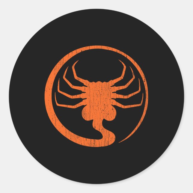 Halloween Beängstigend Alien Facehugger Horror Pum Runder Aufkleber (Vorderseite)