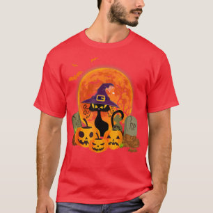 Halloween Beängstigend Black Cat Funny Halloween-K T-Shirt