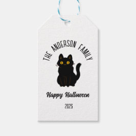 Halloween Beängstigend Black Cat Personalisierter  Geschenkanhänger