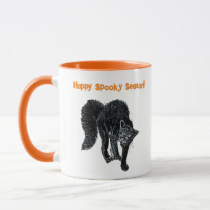 Halloween Beängstigend Black Cat Spooky Holiday Ca Tasse