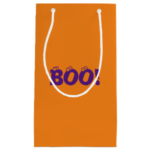 Halloween Beängstigend Boo! Augen lila orange Leck Kleine Geschenktüte