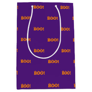 Halloween Beängstigend Boo! Augen, orange lila Lec Mittlere Geschenktüte