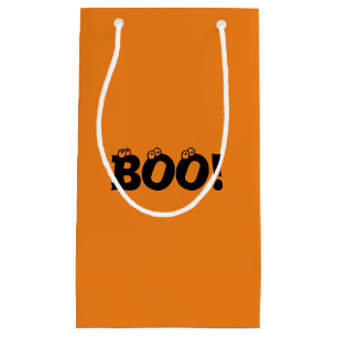 Halloween Beängstigend Boo! Augen, schwarz-orange Kleine Geschenktüte