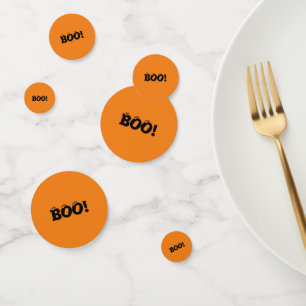 Halloween Beängstigend Boo! Augenbrauen orange Dek Konfetti