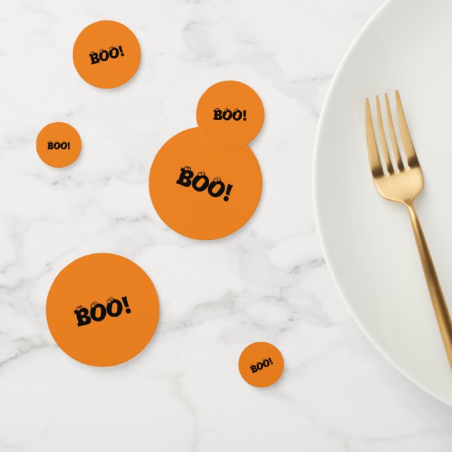 Halloween Beängstigend Boo! Augenbrauen orange Dek Konfetti (Gruppe)