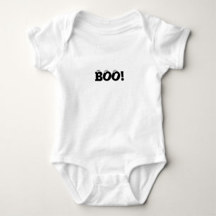 Halloween Beängstigend Boo! Augenbrauen Schwarz-w Baby Strampler